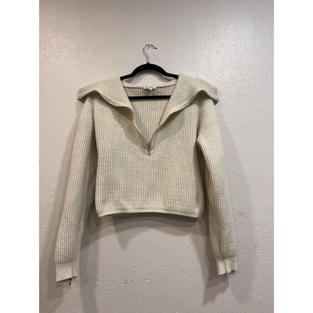 For Love & Lemons Ryan Sweater Size Large Color Crème /ivory/ White